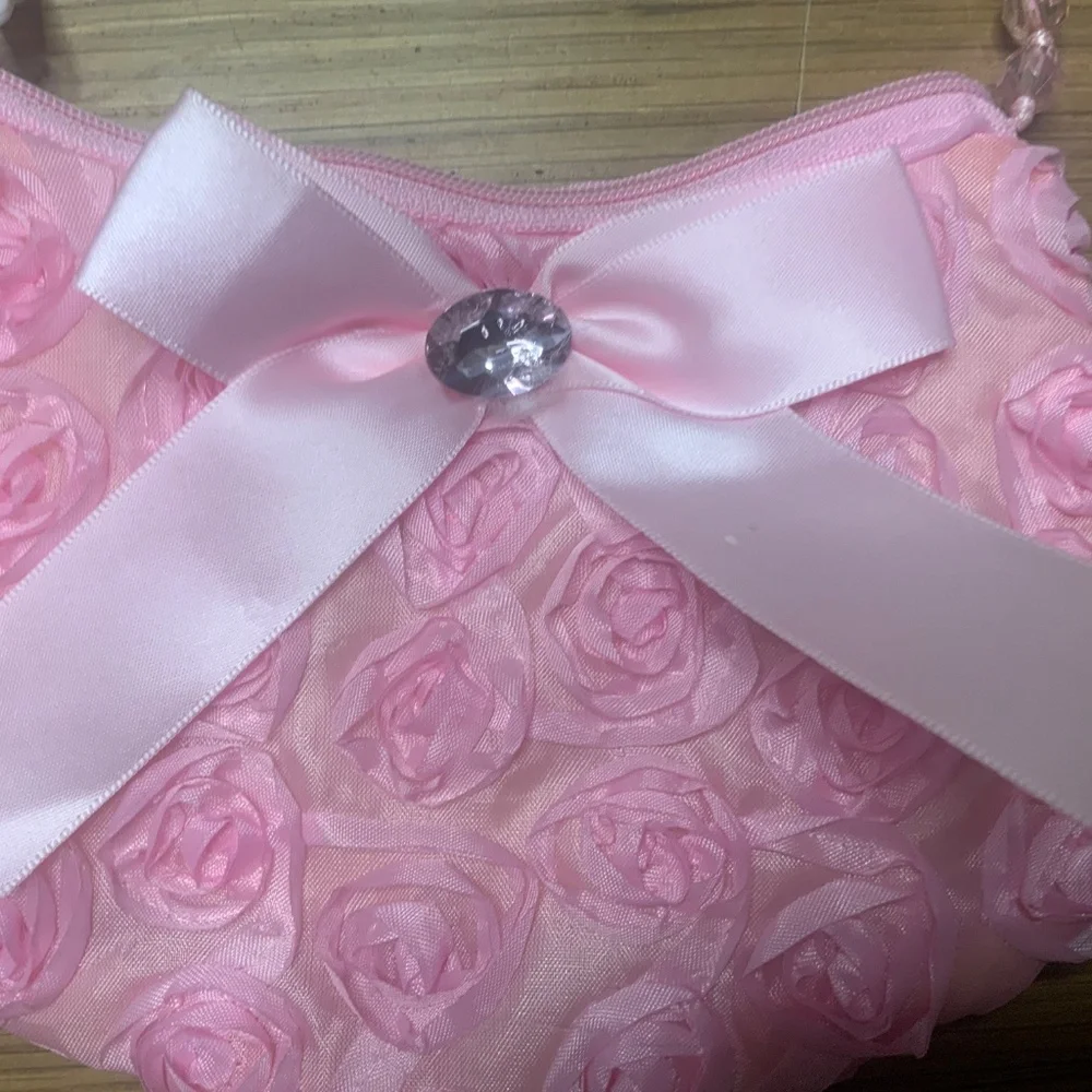 NWT M Frederic Pink Children’s Purse with Bow and Rosette Detail
